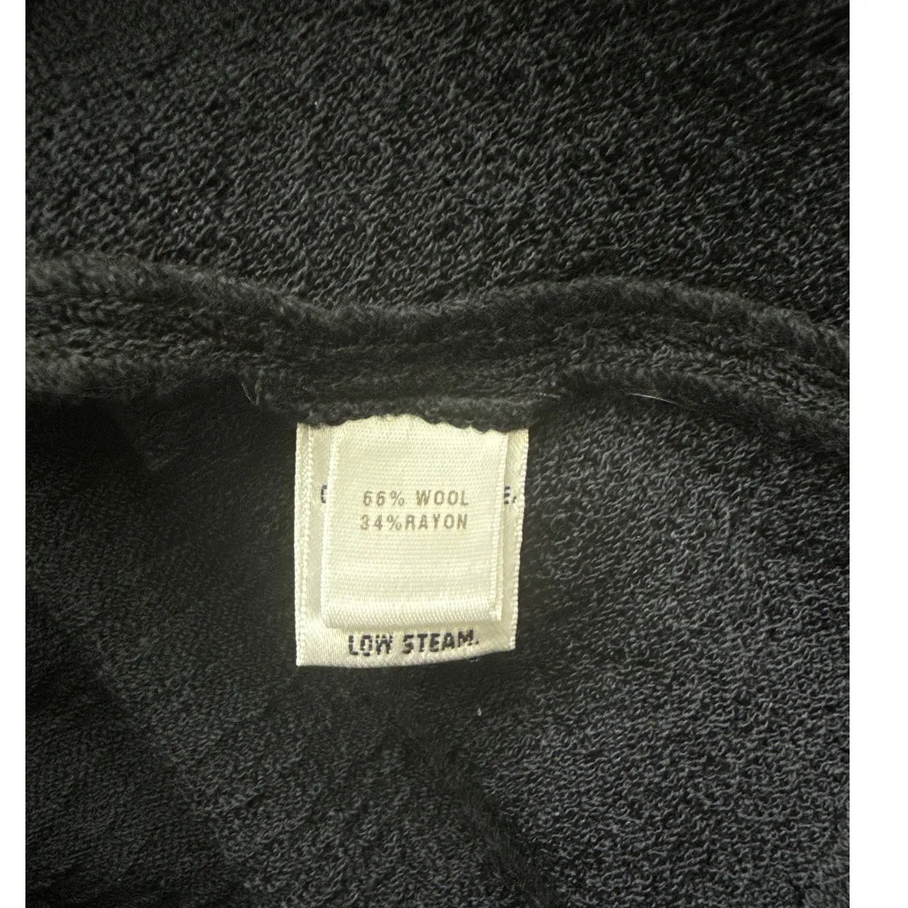 St. John Collection Luxe Textured Black Wool-Blend Pearl Button Blazer Size 10 - Image 10