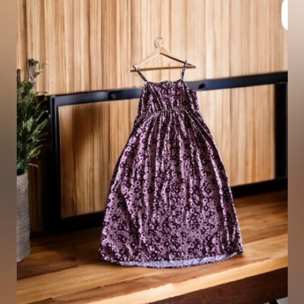 Wild Fable Tiered Periwinkle Floral Dress new  maxi dress size S sleeveless - Image 5