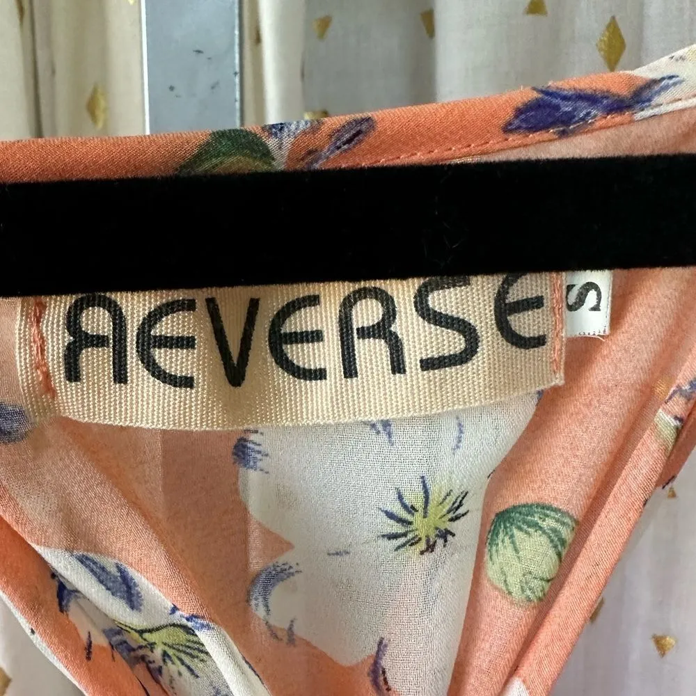 Urban Outfitters Reverse Sheer Floral Studded Peekaboo Longline Open Kimono S - Image 9