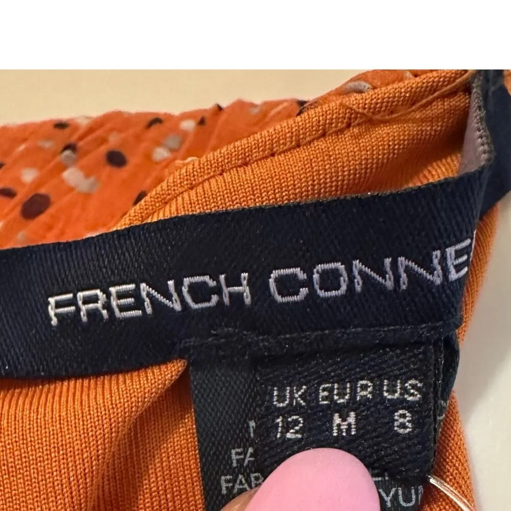 NEW French Connection Mini Dress sz M Long Sleeve V Neck Dress - Image 9