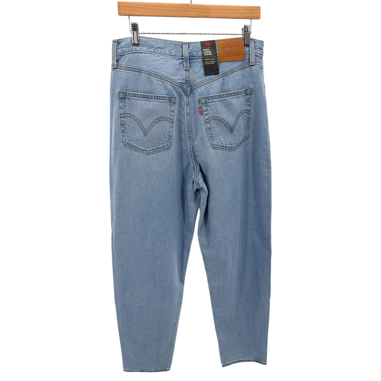 LLevi's Premium High Loose Taper Jeans 30x29 Light Wash TENCEL NWT - Image 5