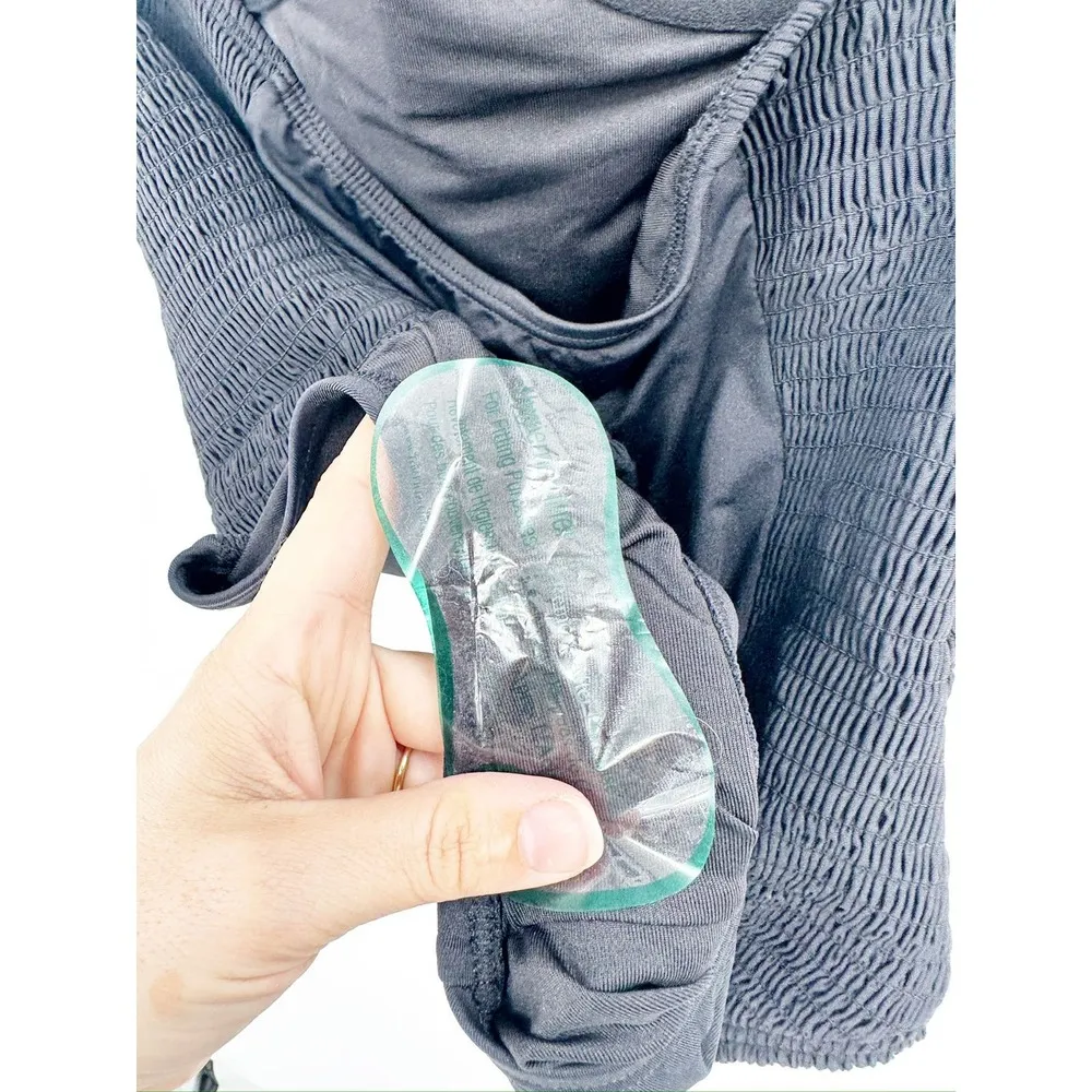 Kate Spade Black Smocked Underwire One Piece Swimsuit Size XL - Image 5