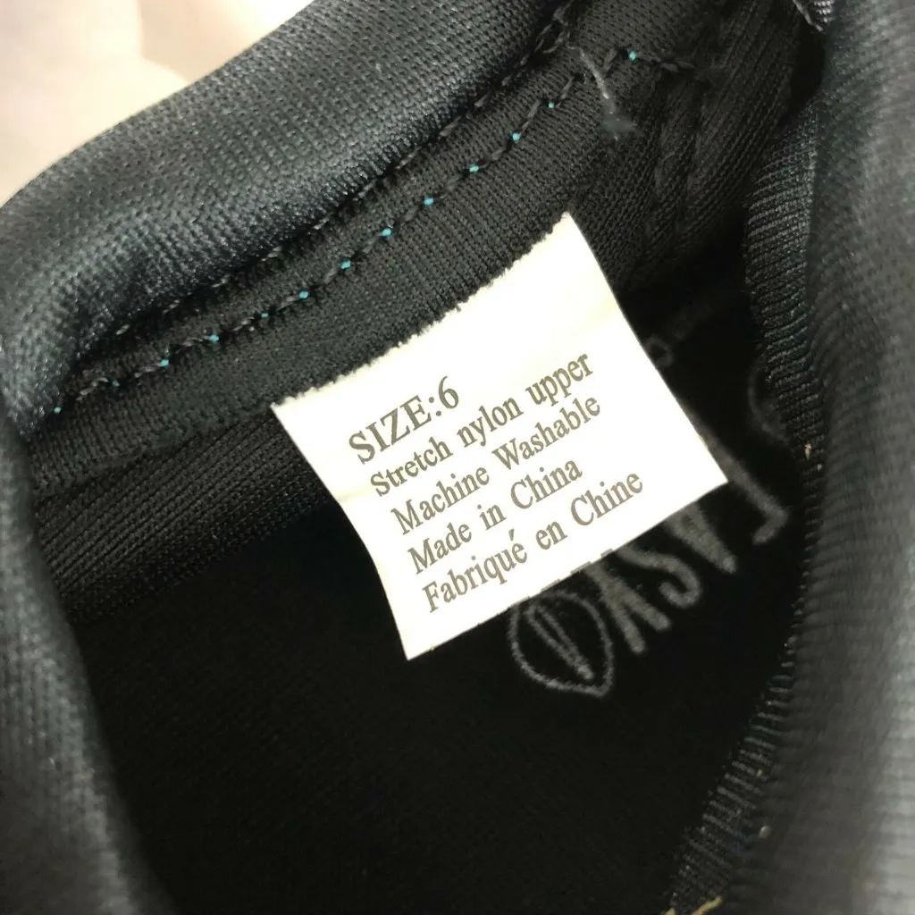 Easy USA Womens Water Shoes Slip On Mesh Drawstring Yellow Black Size 6 - Image 5