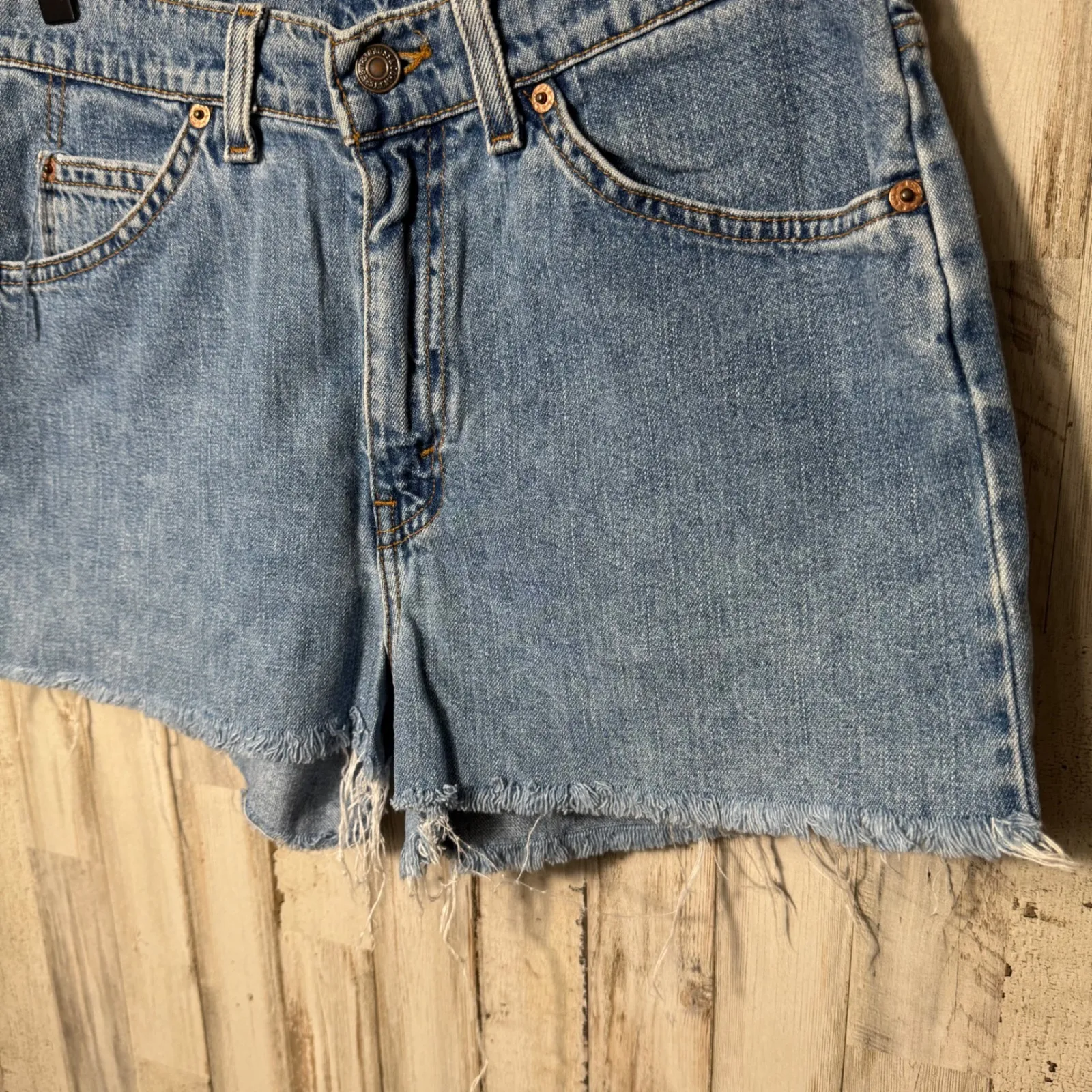 Vintage 90s Levis Denim Jean Mom Short High Waist USA White Tab Womens Size 7 Blue Size M - Image 2