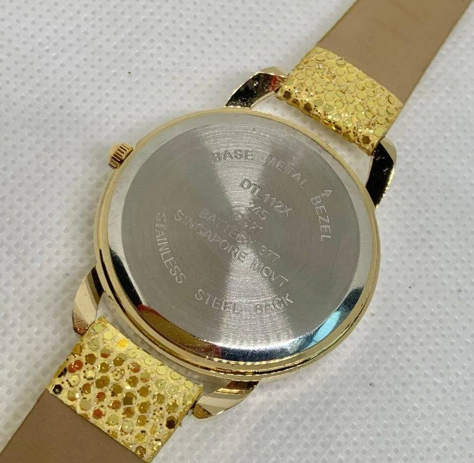 Stylish Angel Gold Toned women/girls Wrist watch case 34mm Quartz running - Image 6