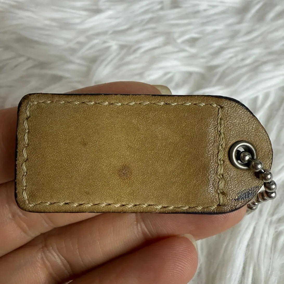 1.5" y2k COACH Vintage Fob Bag Charm Hang tag Hangtag - Image 2