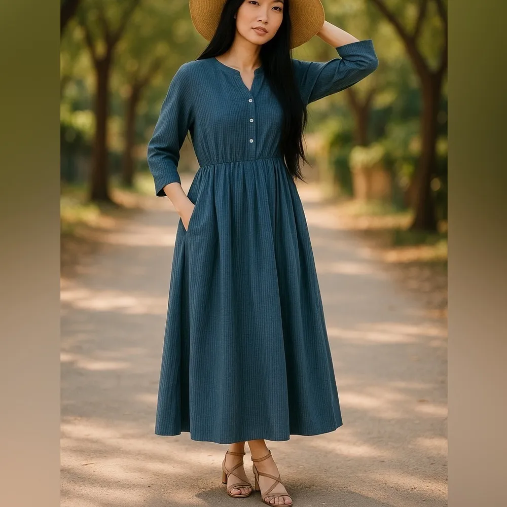 New Jenni Kayne Seersucker Shirt Dress, New with out Tags - Image 2