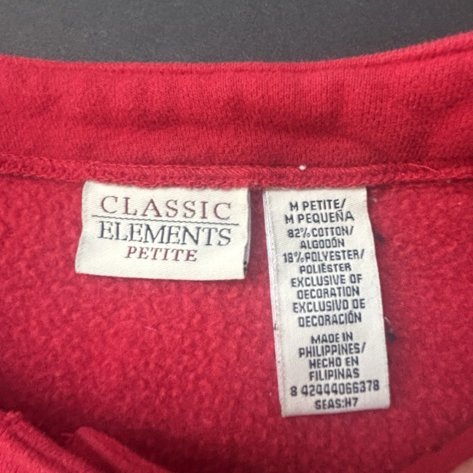 VintageClassic Elements Petite  Christmas  Cardigan Sweater Snowman Embroidery M - Image 3