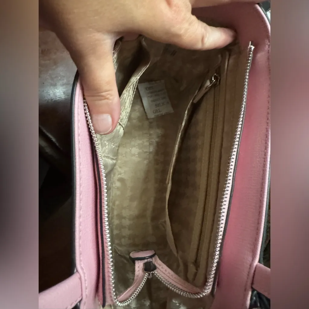 KARL LAGERFELD TOTE BAG KARL CRISTALES ROSA WITH LOGO STRAP NWT - Image 14