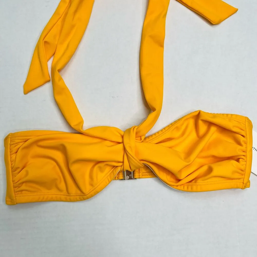 Faithfull the Brand Locales Bikini Top Sun Yellow Size 4/Small NWT - Image 4
