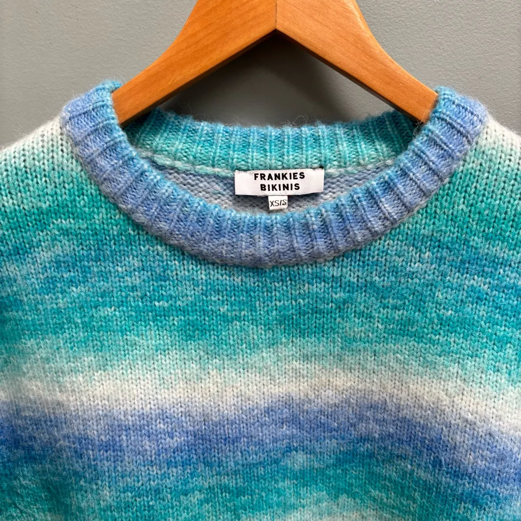 Frankie’s Bikinis Bennie Oversized Knit Sweater in Blue Horizon XS / S - Image 6