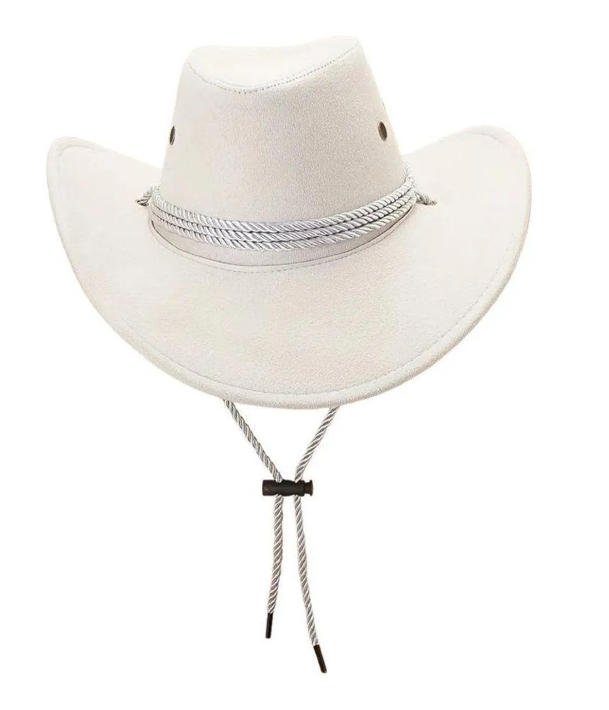 Western Cattleman‎ Cowboy Style White Felt Hat Unisex Riding Hat - Image 2
