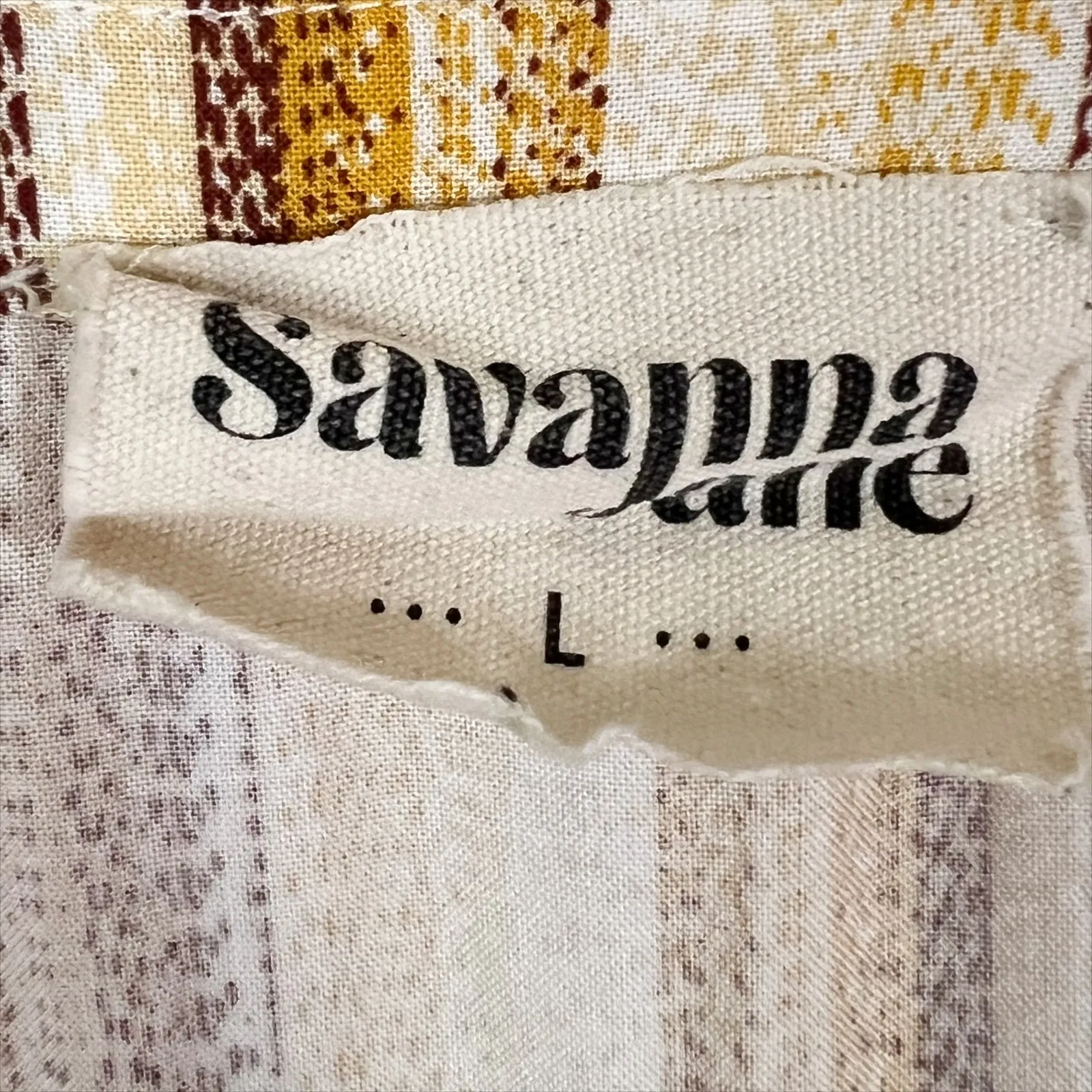 Savanna Jane Daria Aztec Embroidered Colorful Striped Woven Top Size Large Pink - Image 6