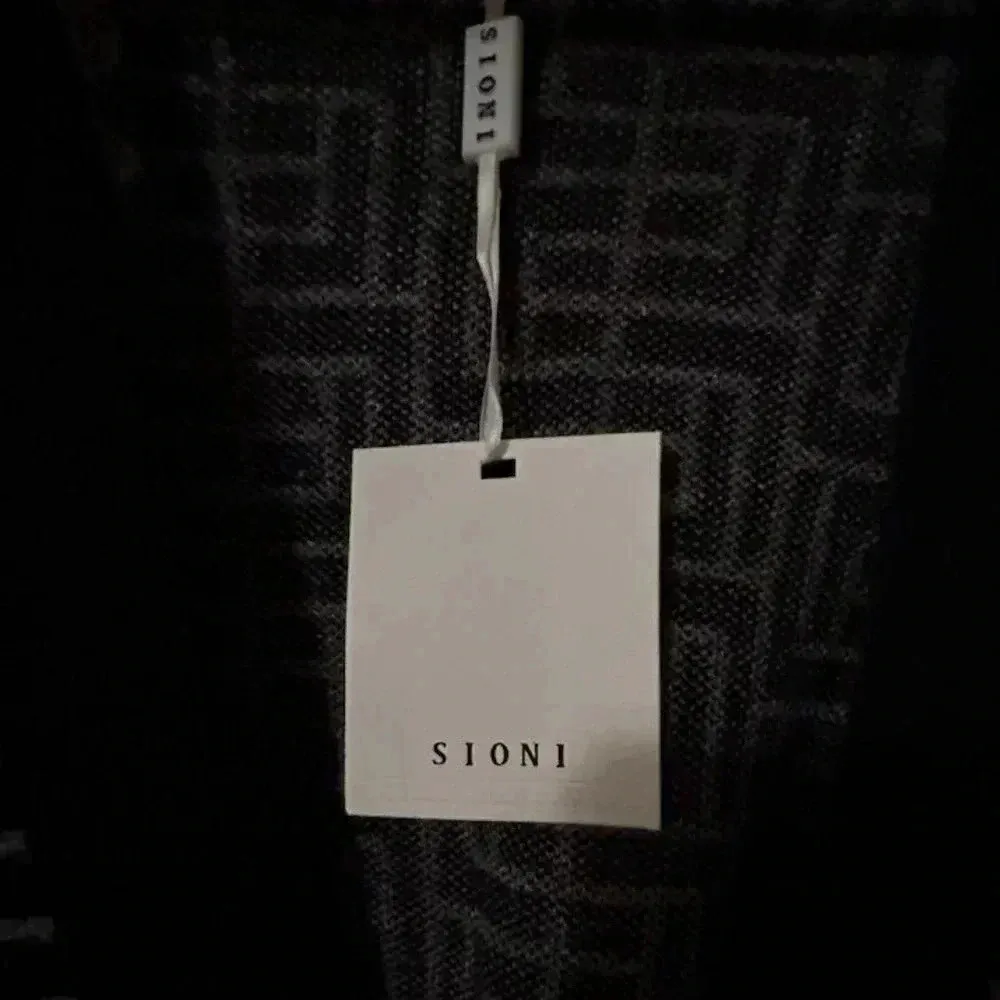 Sioni Women's 2XL Black Geometric Open Belted Long Cardigan Sweater NWT Size undefined - Image 5