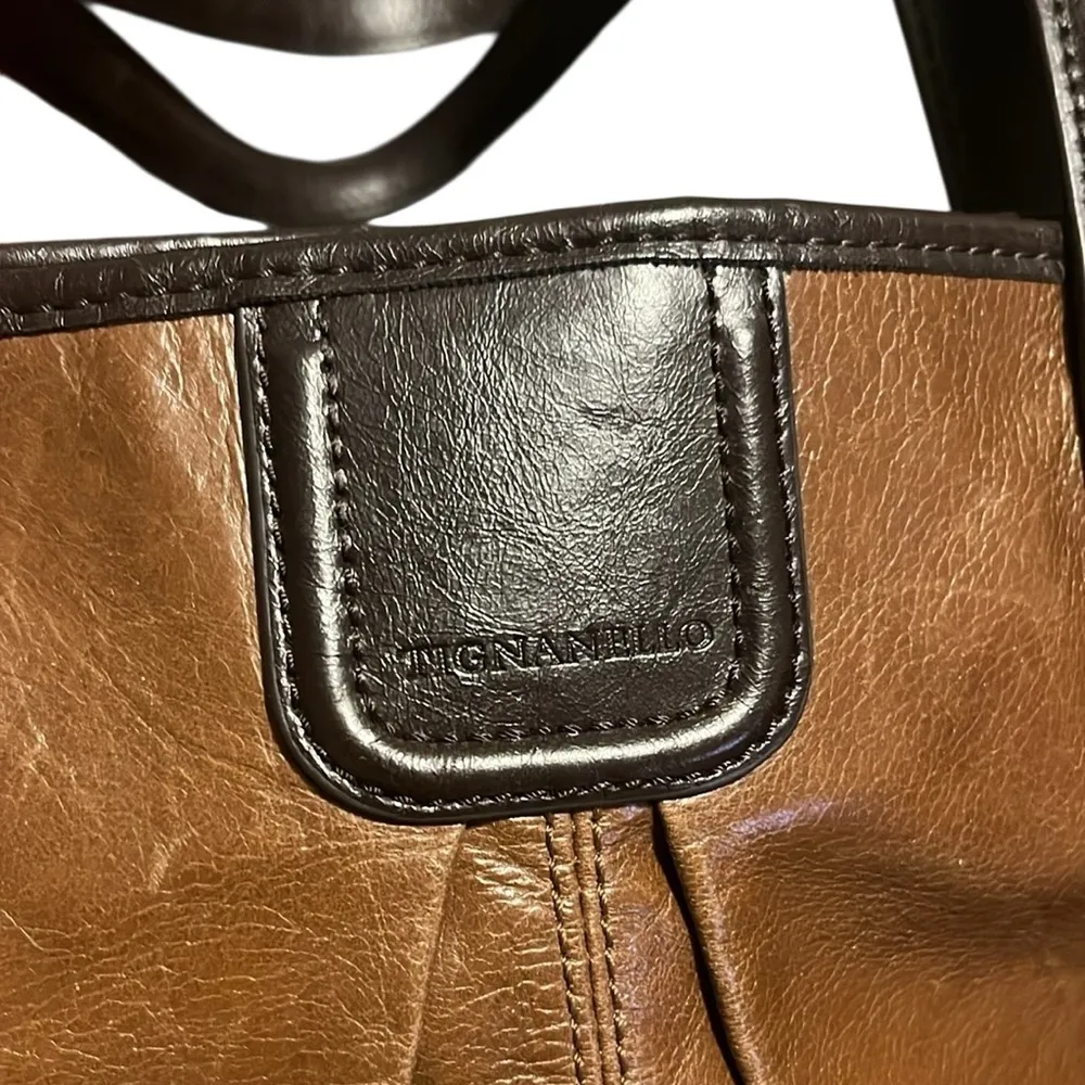 Tignanello Brown Leather Tote Bag - Image 3