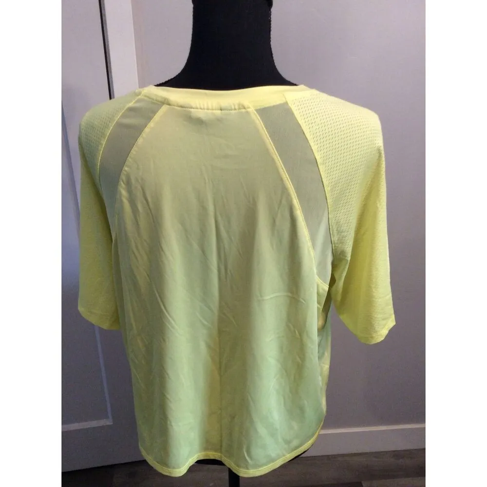 Bebe Yellow Short Sleeve Sport Jersey Large L Womens - Image 3