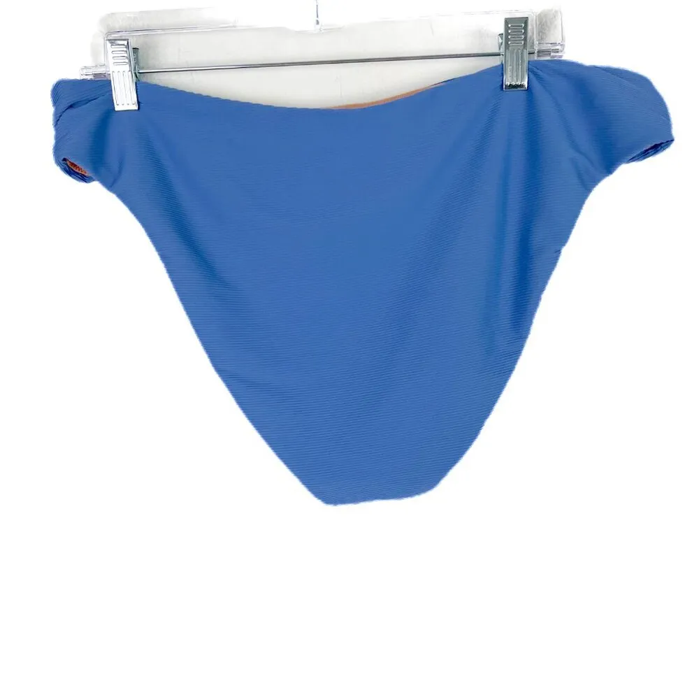 NWT J. Crew Ribbed High-Rise Cheeky Bikini Bottom Blue Size XXL NEW - Image 8