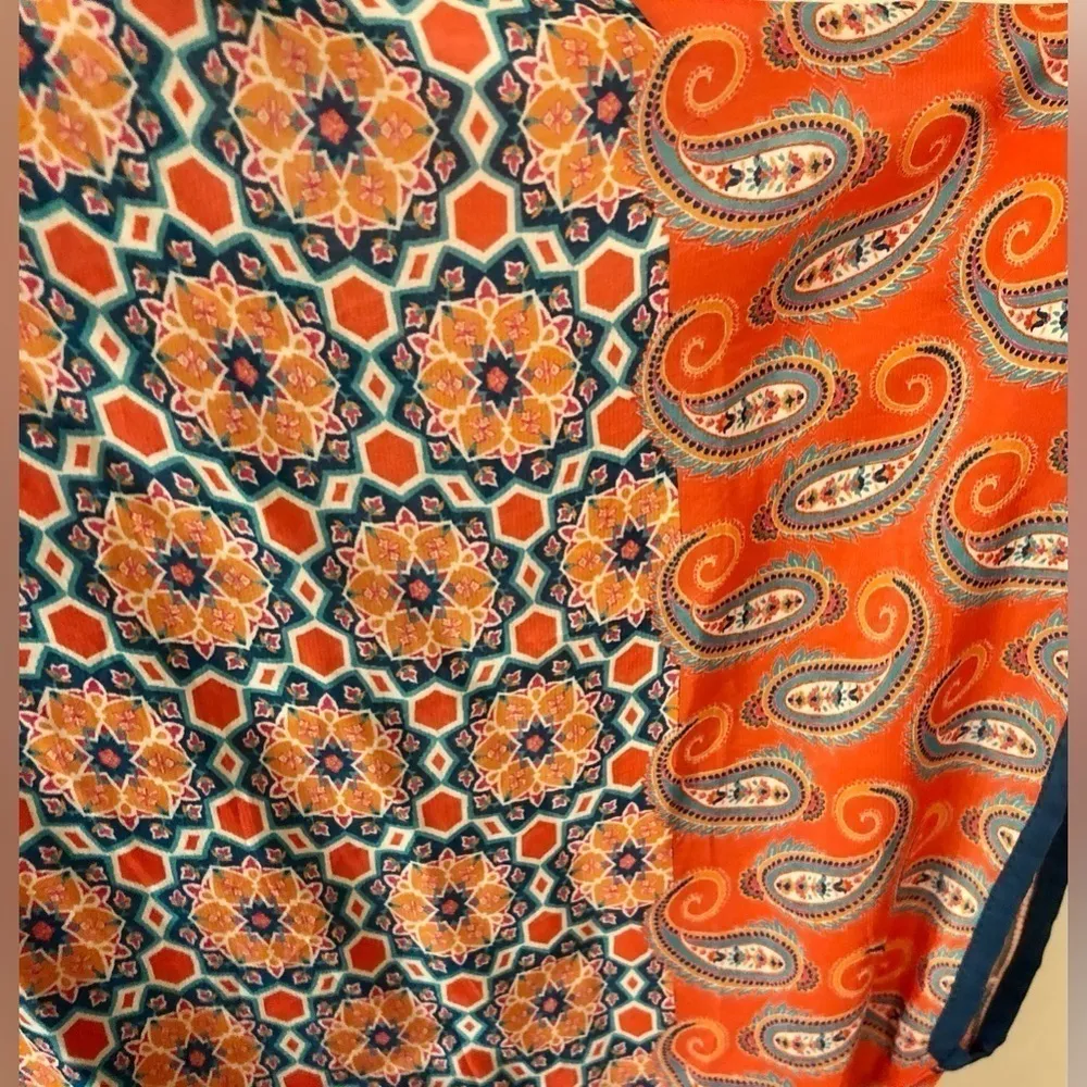 Anthropologie Rapti Kimono by Tolani Pink/Blue One Size Fits Most - Image 11