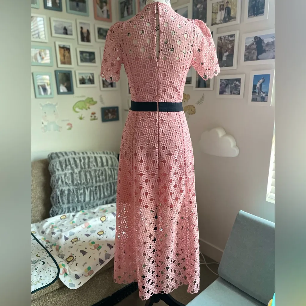 Sandro Paris Floral Lace Midi Dress - Image 8