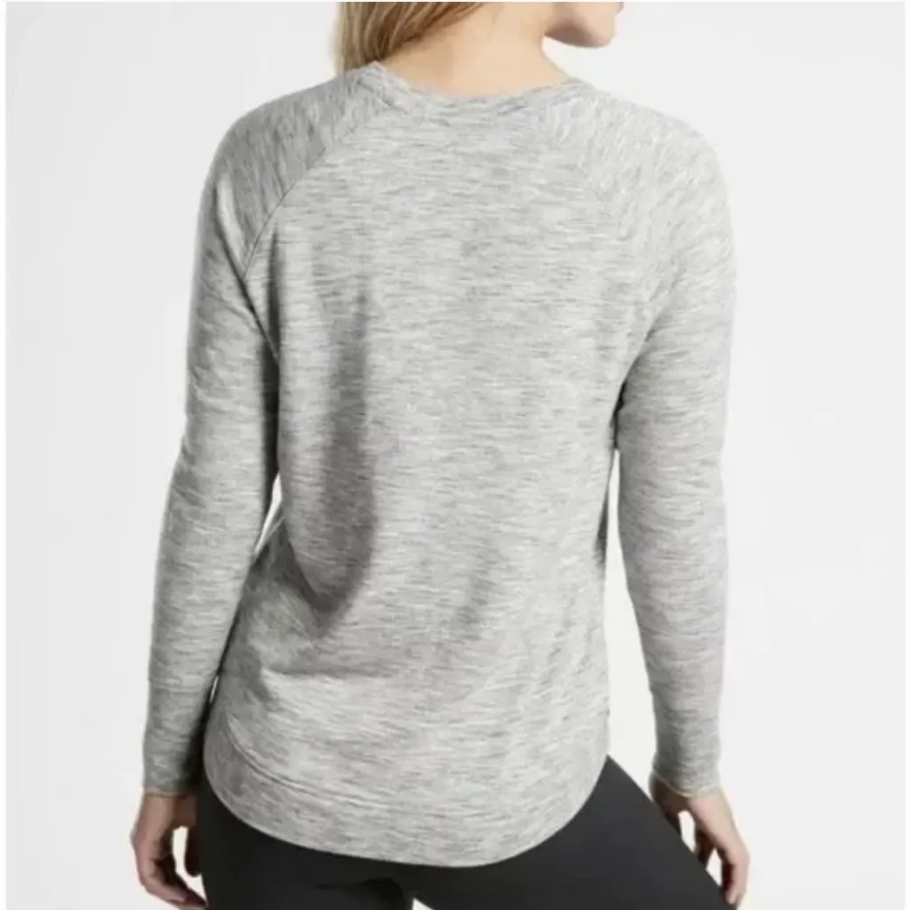 Athleta Mindset Sweatshirt Sweater Top Marl Grey Heather Sz S‎ - Image 3