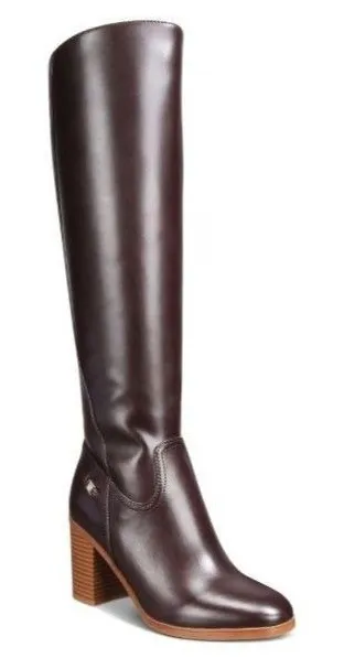 GIANI BERNINI Brown Odettee Memory Foam Block Heel Knee High Riding Boots 5.5M - Image 1