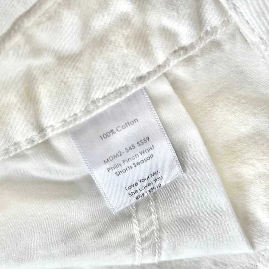 Show Me Your MuMu Philly Pinch Waist Shorts‎ | Seasalt White Size 31 - Image 3