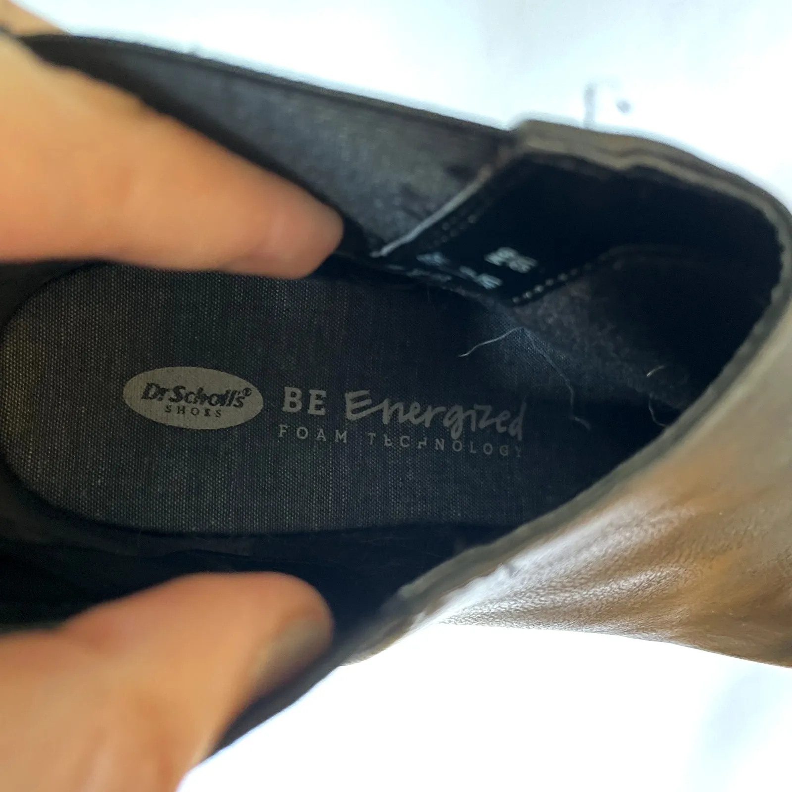 Dr Scholls be energized foam technology heeled boots women's size 8M casual Black - Image 3