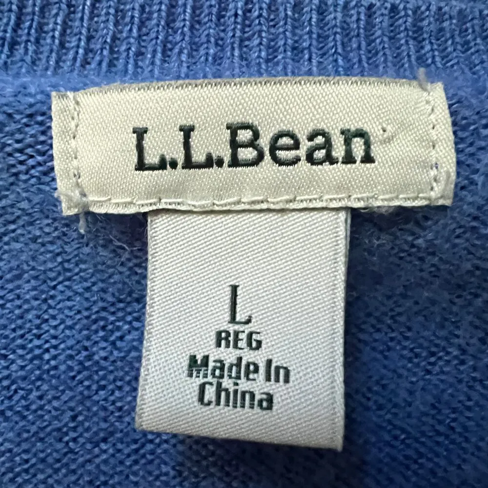 L.L. Bean Sweater Womens Large 100% Merino Wool Academia Career Preppy Casual - Image 2