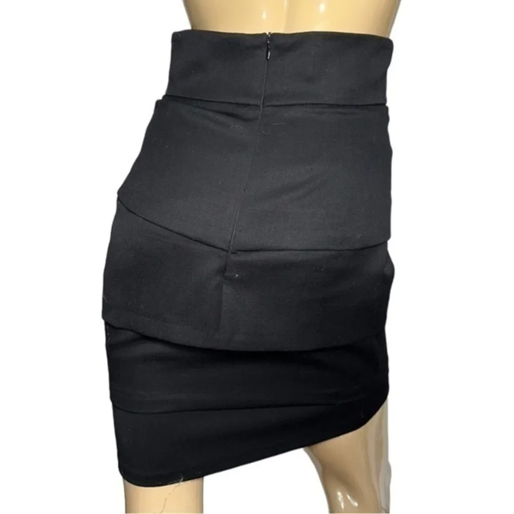 Trelise Cooper Women’s Size 8 Black Wool Silk Lay Her Cake Cantata Layered Skirt - Image 4