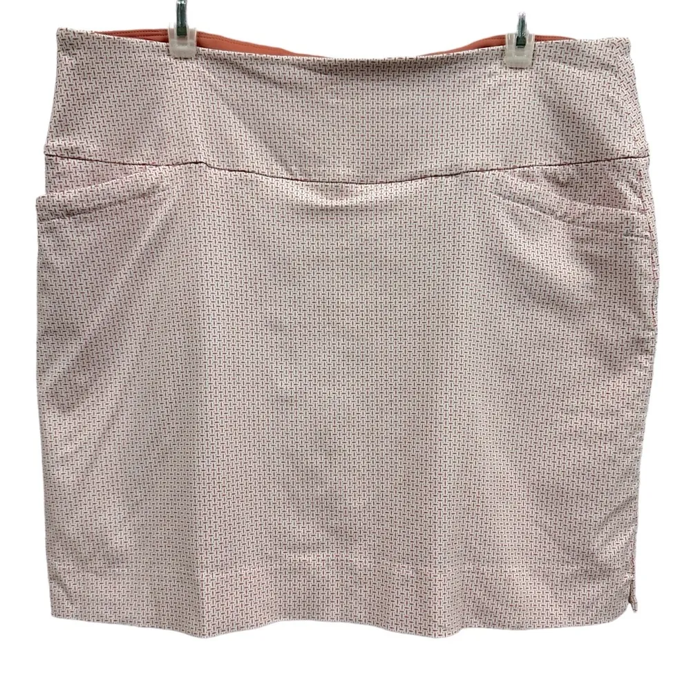 SC & Co Coral White Print High Waist Tummy Control Sportswear Skort XL - Image 3