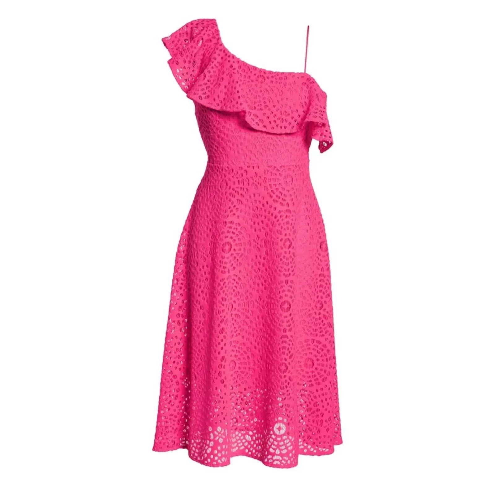 Lilly Pulitzer Callisto Dress‎ Bright Pink Cosmo Sea Urchin Terry Lace Size 10 - Image 7