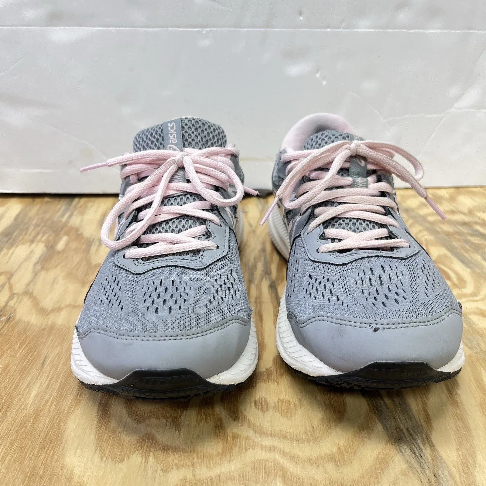 Asics Gel-Contend 7 Shoes Gray Pink Sneaker Amplifoam Womans Size 9.5 Wide - Image 5