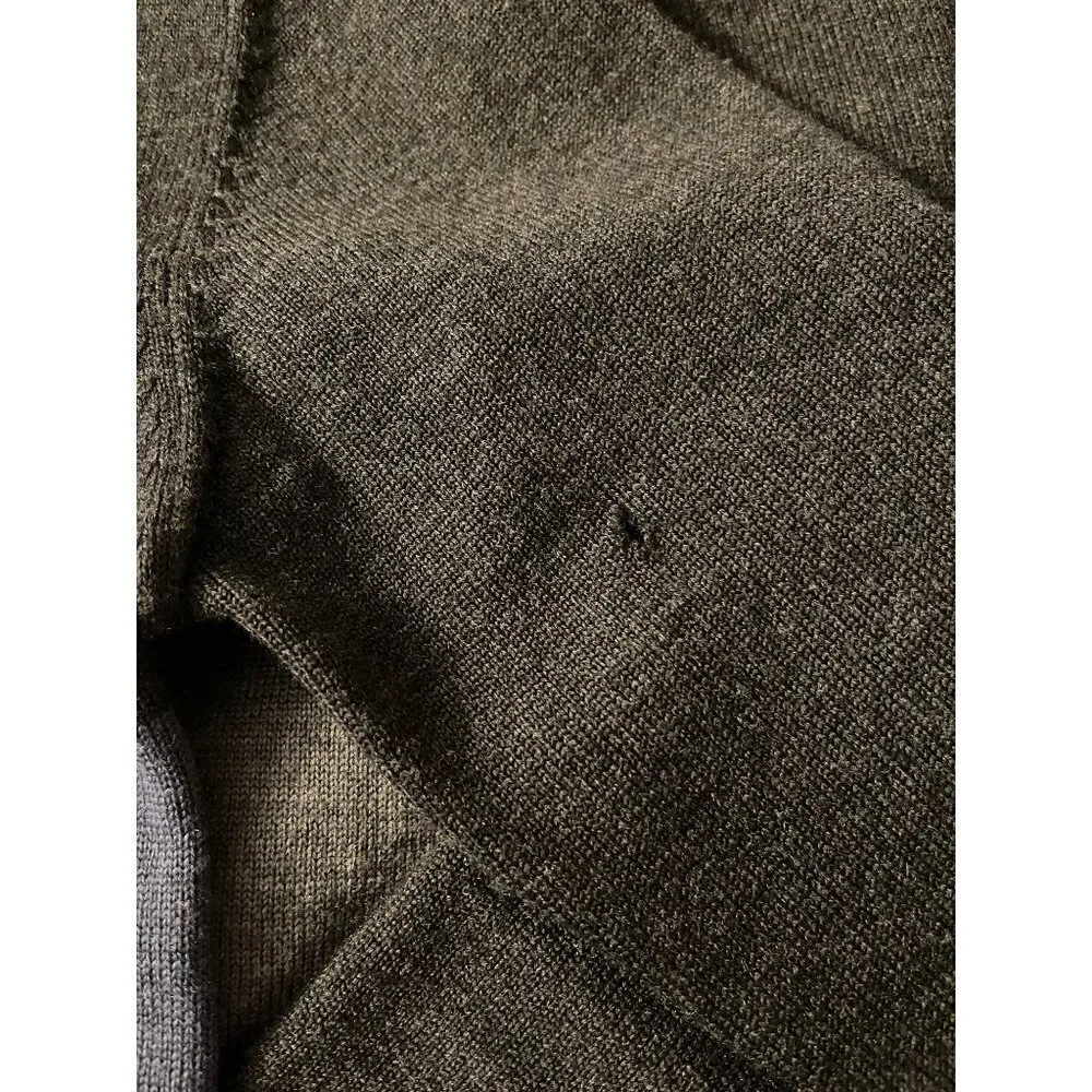 Kay Unger Gray Merino Wool Color Block Sweater Dress M READ - Image 3