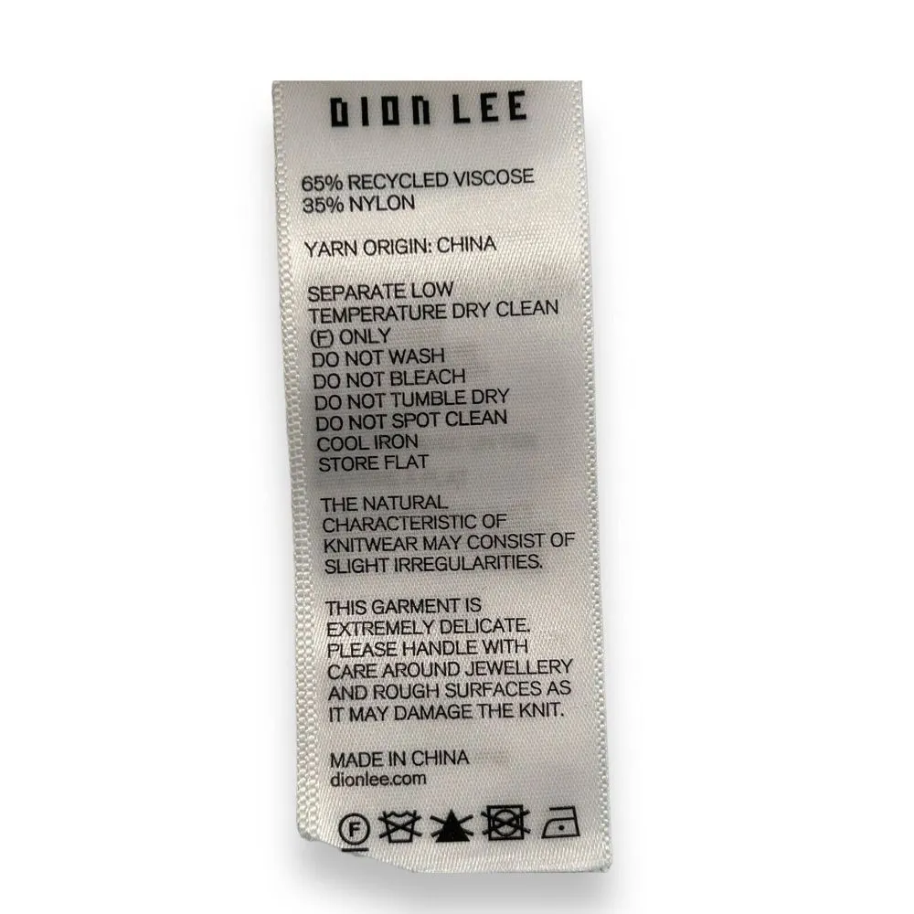 Dion Lee L94606 Blue Crisscross Braid Reversible Ribbed Sweater Dress Size S/4 - Image 7