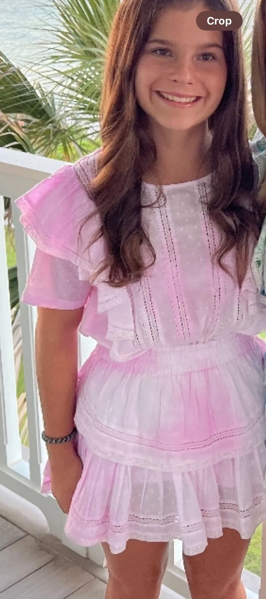 Love Shack Fancy Pink Mini Dress - Image 4