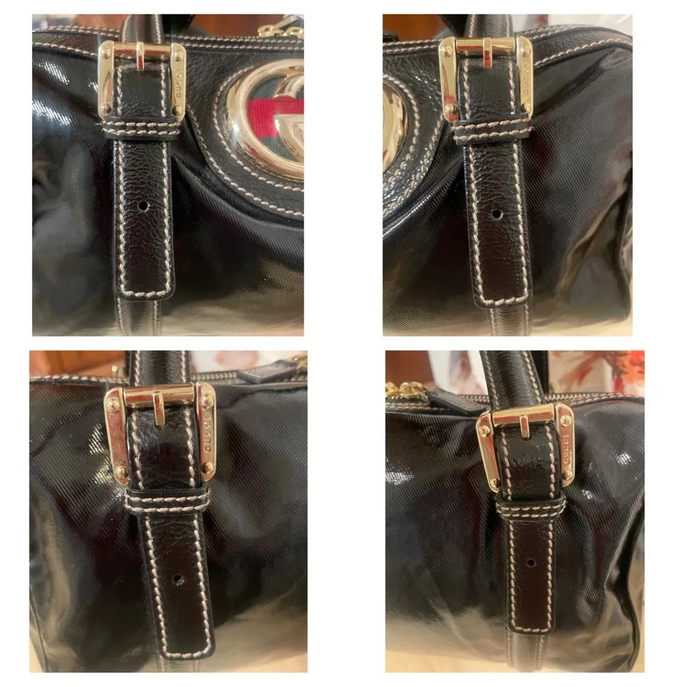 Gucci  Britt Web Boston Duffle Bag - Image 6