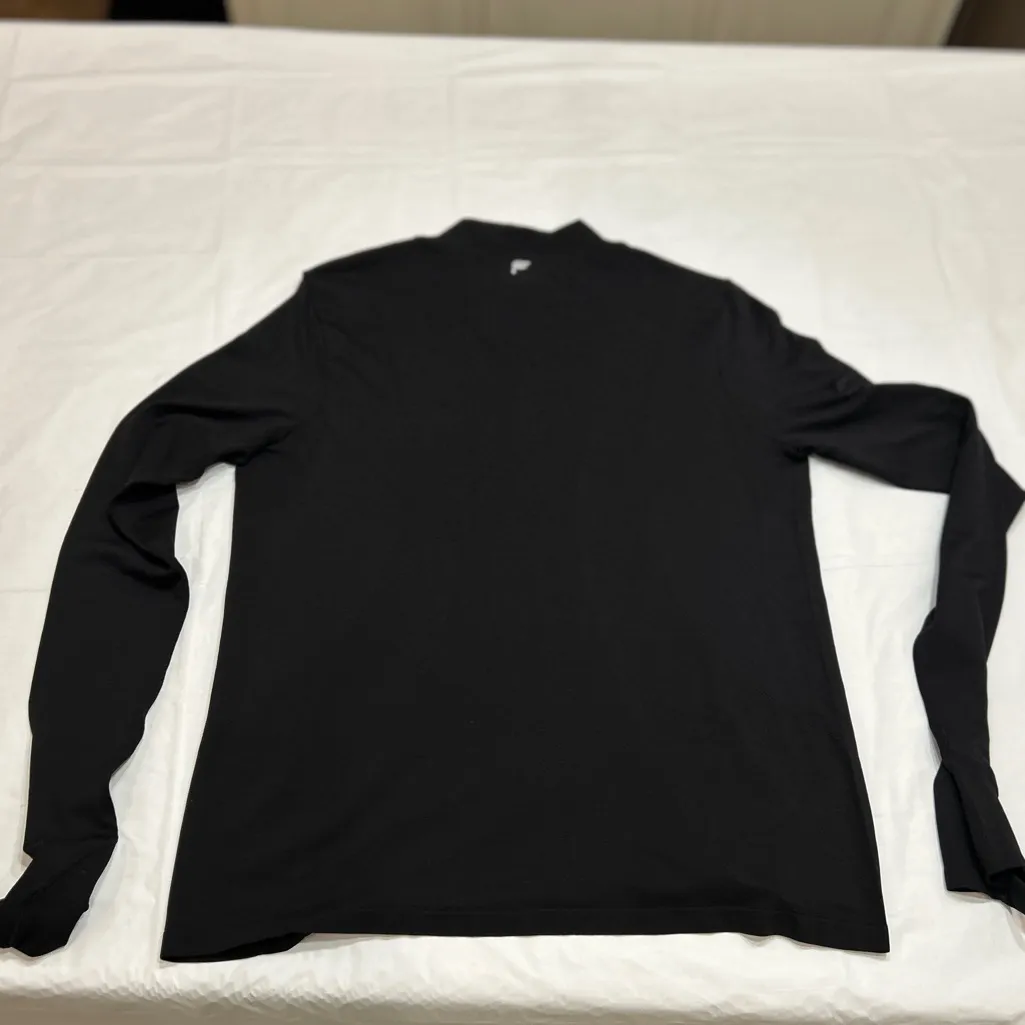 Fabletics FeatherTech Black Half-Zip Long Sleeve Top Size L NWT - Image 2