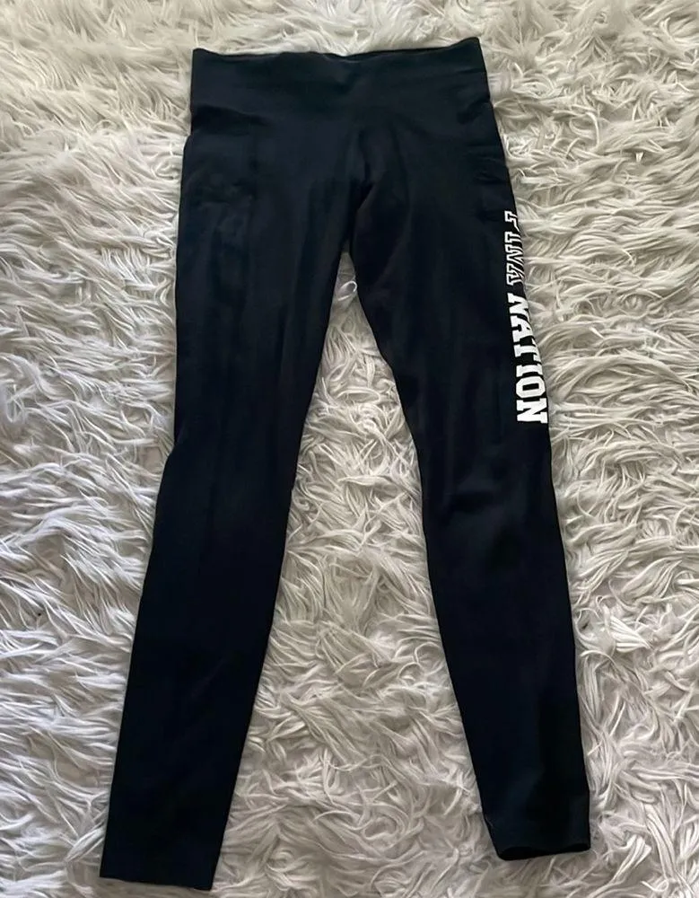 VS Pink Black Yoga Pants - Image 2