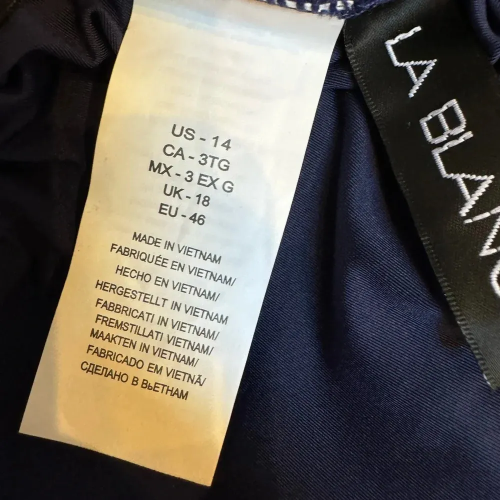 La Blanca Island Goddess Shirred One Shoulder One Piece in Indigo $120 - Image 8