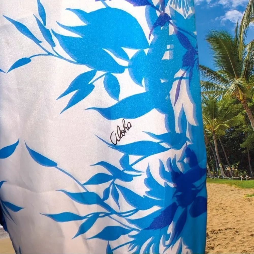 Creation Hawaii beautiful large size wrap around sarong! New White - Image 3