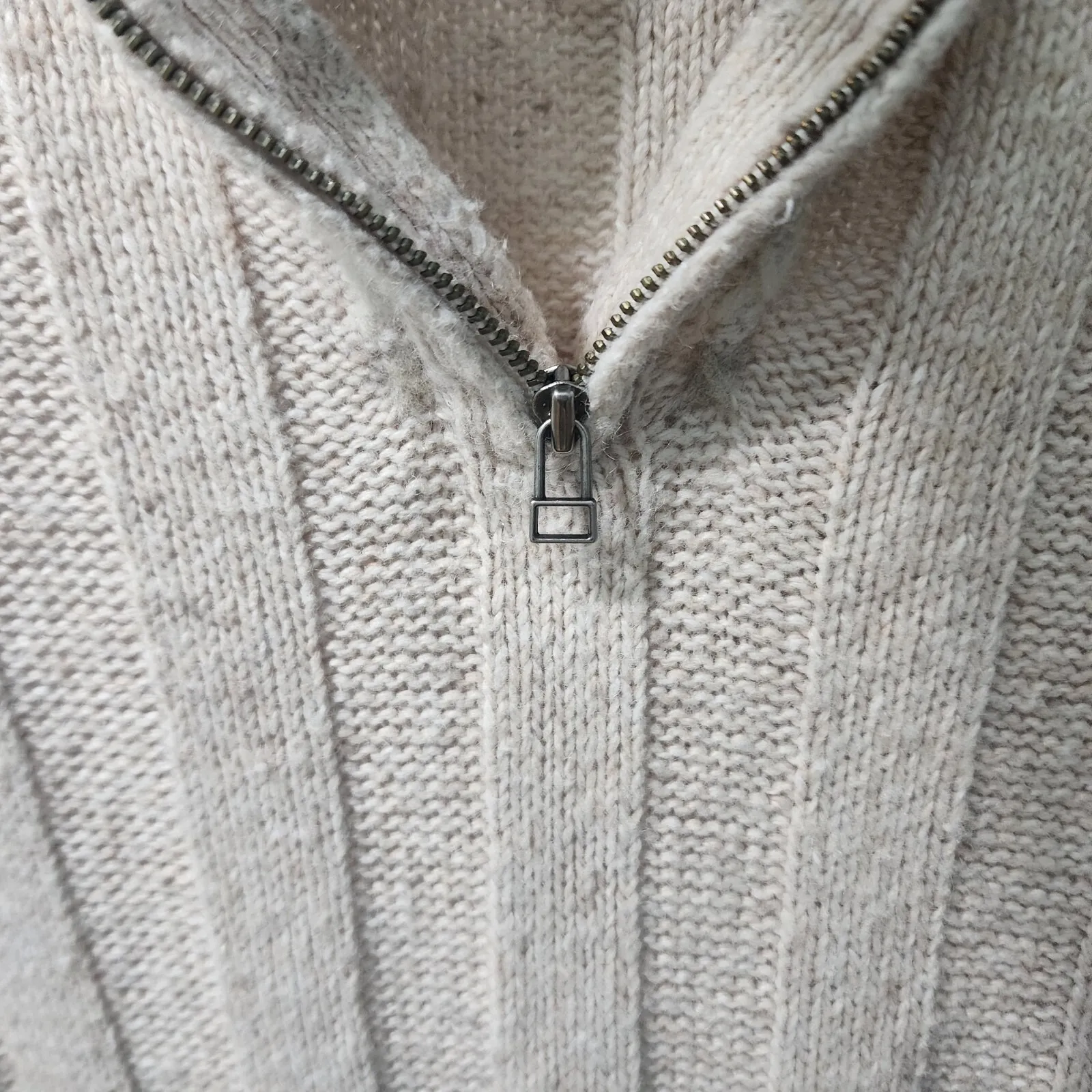 Woolrich 1/4 Zip Pullover Sweater Ribbed Knit Long Sleeve Casual Top M - Image 6