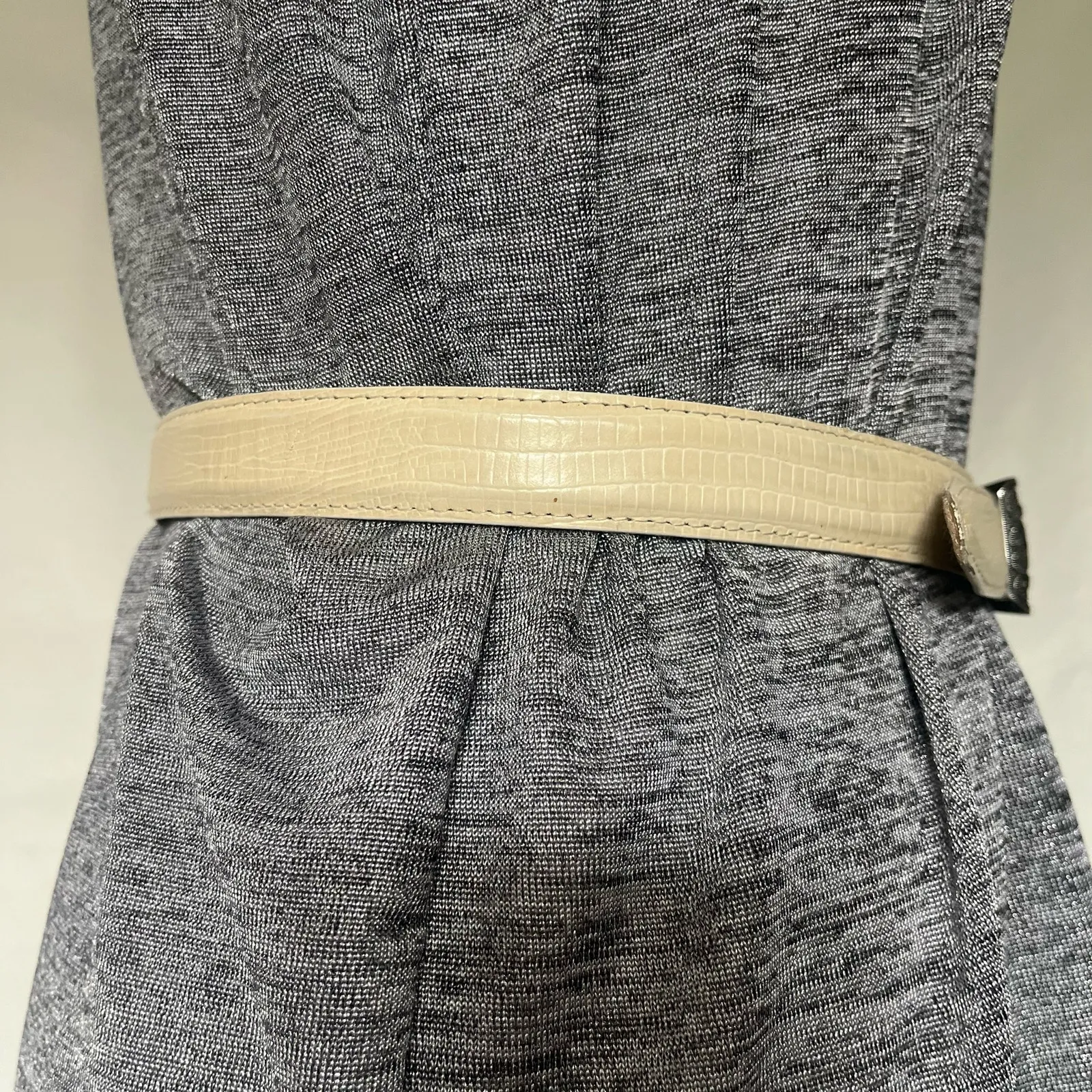 Vtg Judith Jack Sterling Marcasite Leather Womens Belt Sz M Cream Glam 90s Boho - Image 11