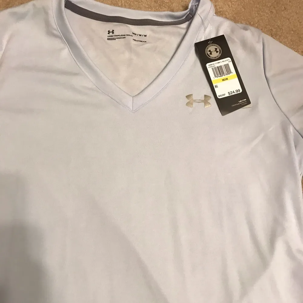 Under Armour light blue v neck womens shirt - Image 2