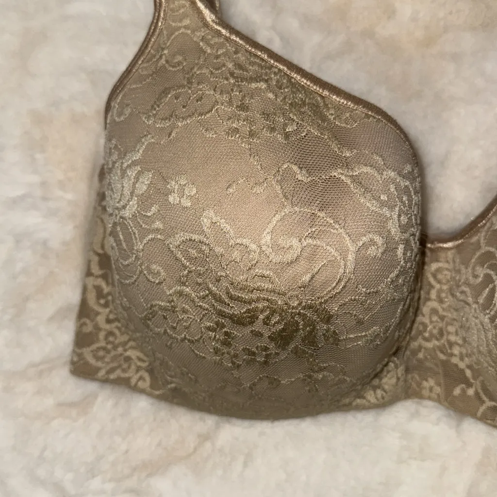 Cacique Lightly Lined Tan Lace Underwire Bra Women’s 44C - Image 3