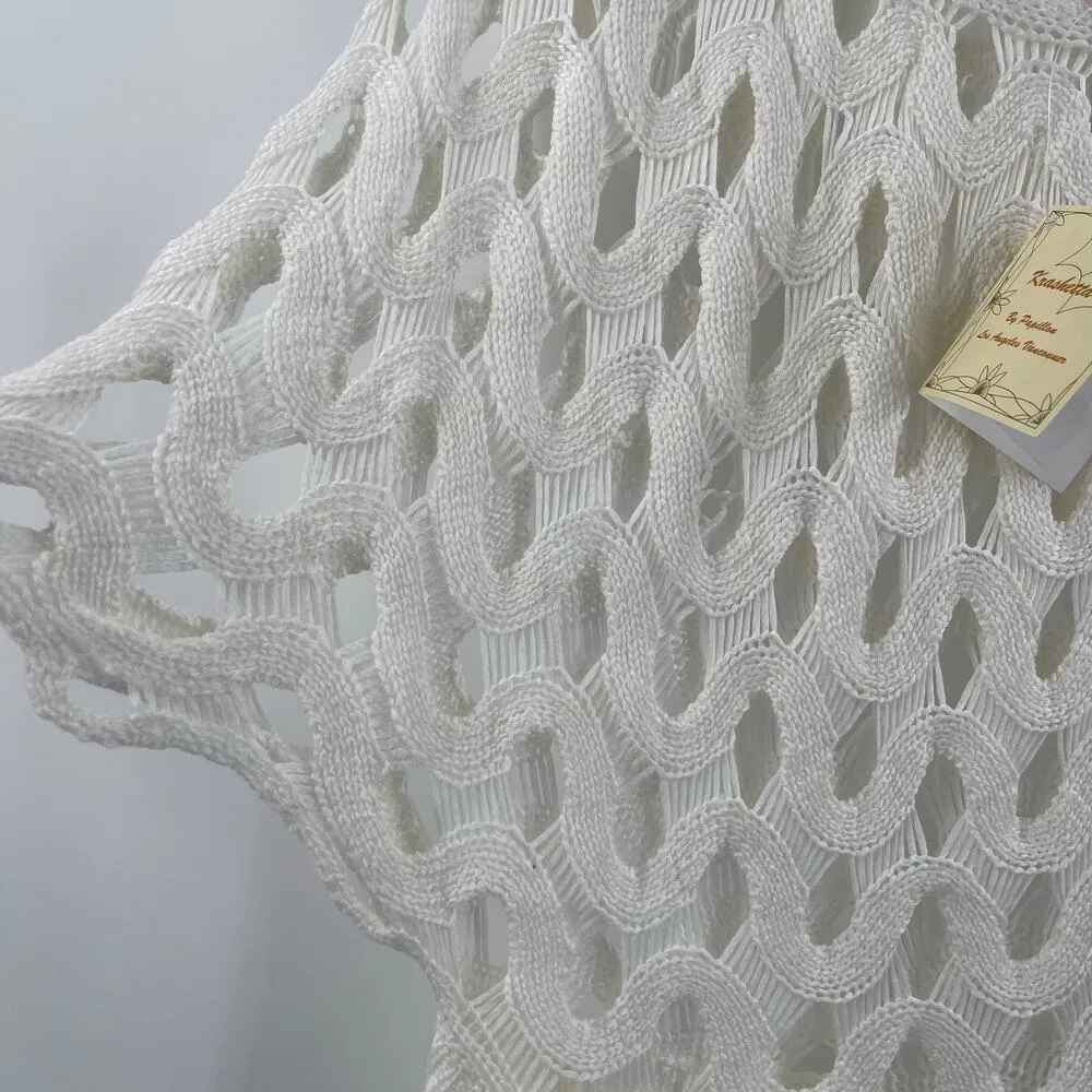 KROSHETTA BY PAPILLON Crochet Blouse Extra Large Top Dolman Handmade Knit NWT Size XL - Image 12