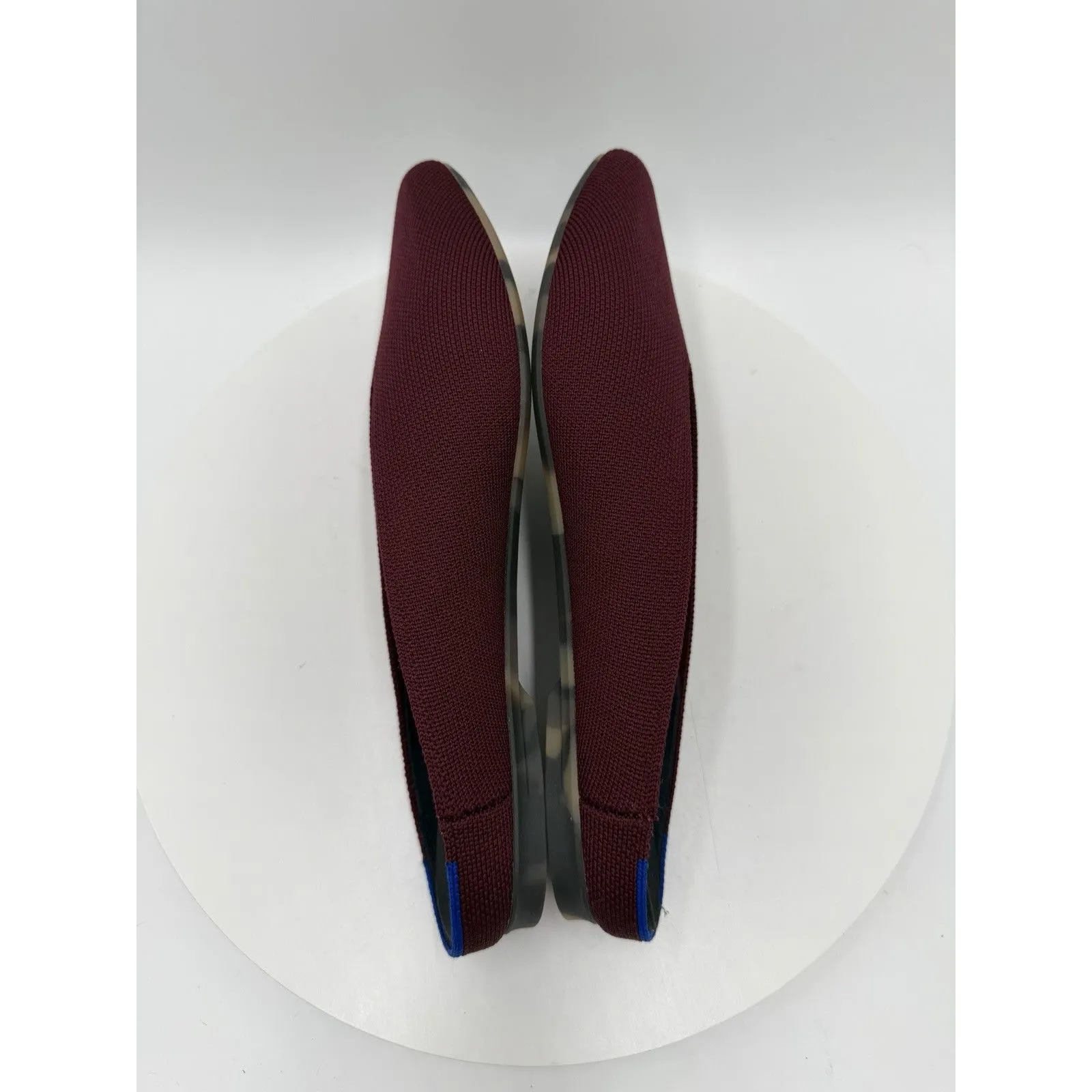 Rothy's The Almond Demi Mule Flats Womens Size 8.5 Black Cherry Washable Knit - Image 6