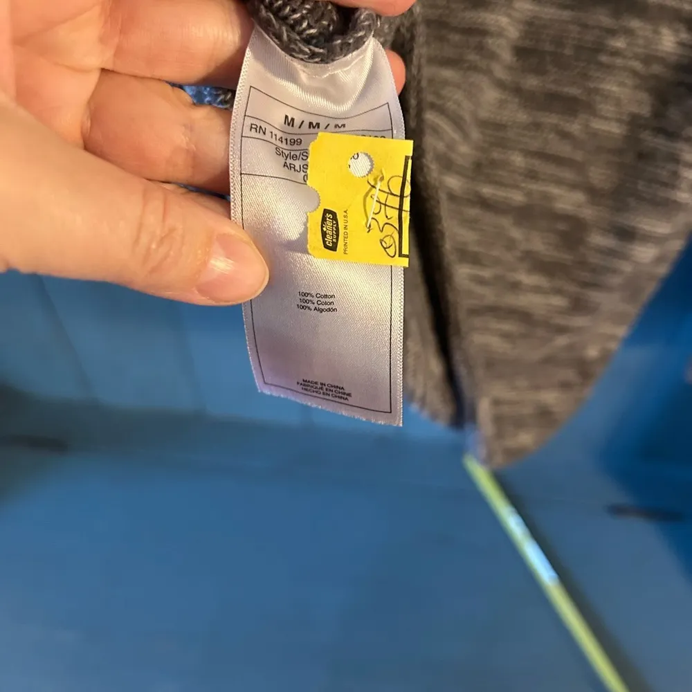 Roxy Loose Knit Hooded Grey Sweater, Size Medium - Image 5