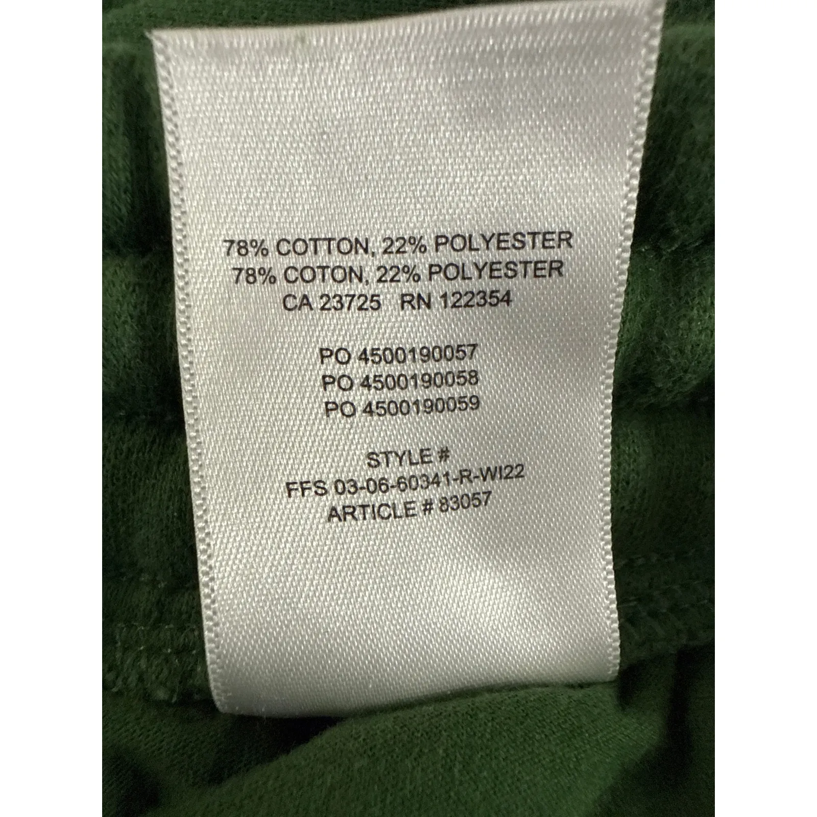 Aritzia TNA Sweatfleece Green Elastic Waist Wide Leg Trousers Sweatpants Size XS - Image 5