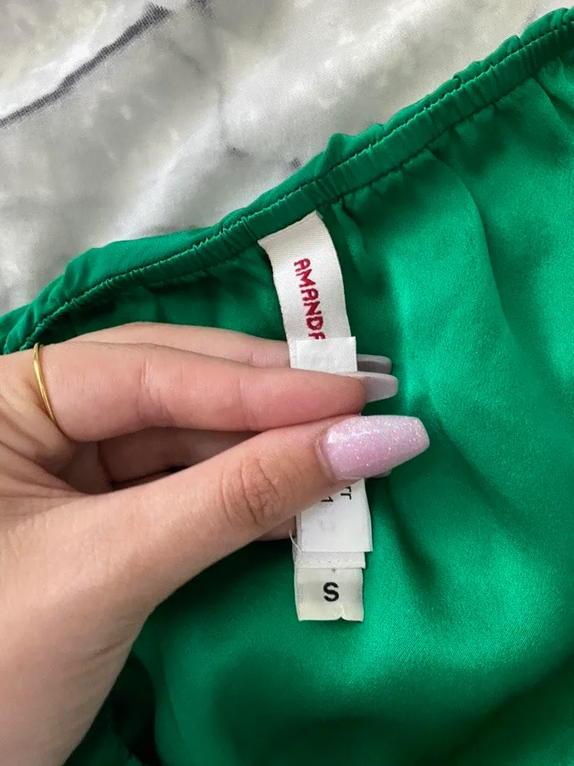 Boutique Green Strapless Dress - Image 2