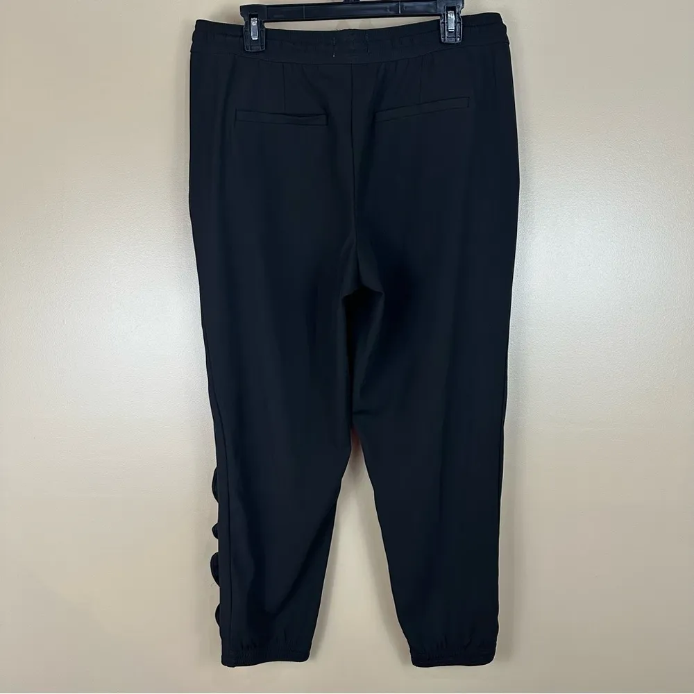 Jolt Women’s Black Ruffle Joggers Pants 9 29 - Image 6